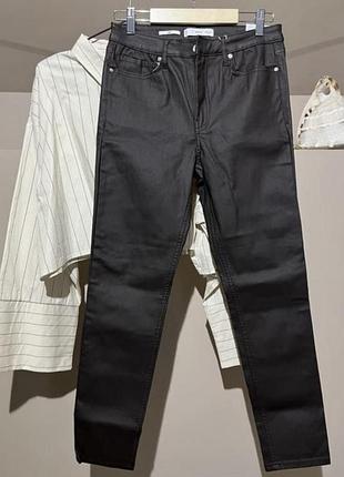 Штани mango скіні шоколадні