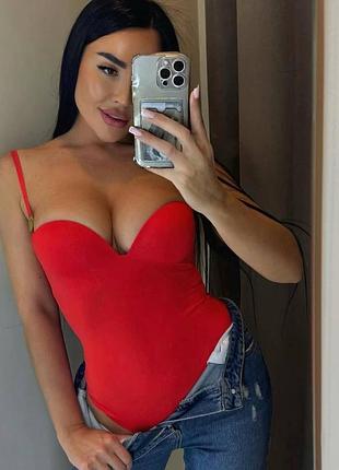 Боді з чашкою 4 кольори на бретелях