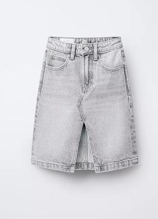 Джинсова спідниця zara міді 164