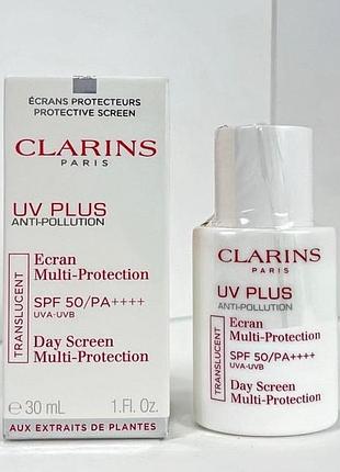 Сонцезахисний засіб clarins uv plus anti-pollution spf 50/pa++