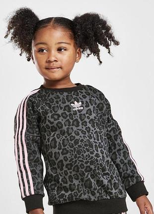 Классный леопардовый свитшот adidas, свитшот, кофта