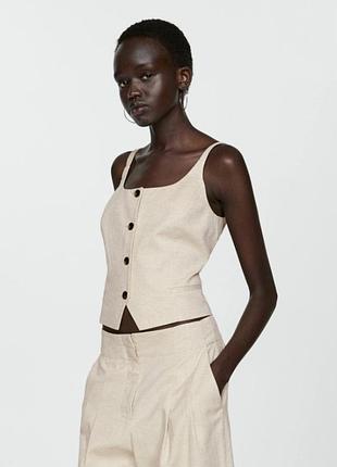 Бавовняний топ на ґудзиках#жилет