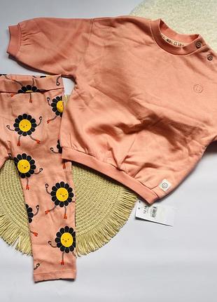 Костюм зі светру та легінсів little angels з  квітами