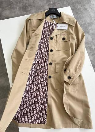 Тренч пальто бежевого цвета люкс качество