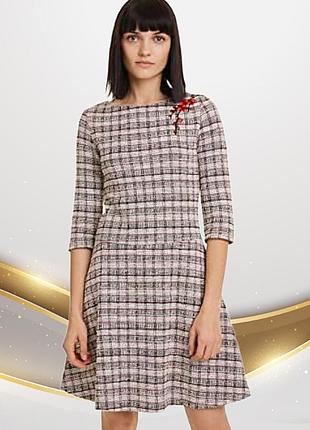 Брендовое коттоновое вискозное платье миди