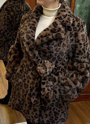 Шуба леопард