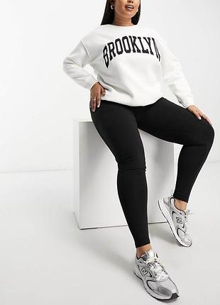 Базовые черные трикотажные лосины