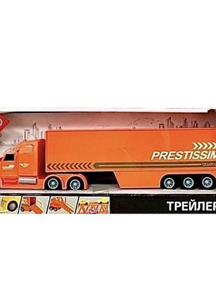 Нова в коробці машинка big motors трейлер фура, довжина 36см (wy786a)