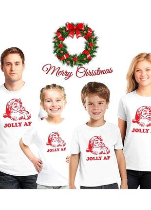 Комплект: футболки фэмили лук family look для всей семьи "дед мороз" push it