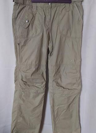 Брюки-бриджи ( штанины на молниях) женские sherpa l 6 карманов хлопок полиамид оливкового цвета