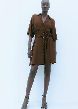 Нова віскозна сукня сорочка h&m темно зелений хакі