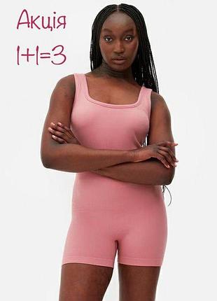 Спортивний комбінезон workout primark у рубчик рожевого кольору