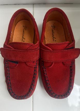 Дитячі шкіряні (замшеві) мокасини/туфлі для хлопчика, 25р. португалія