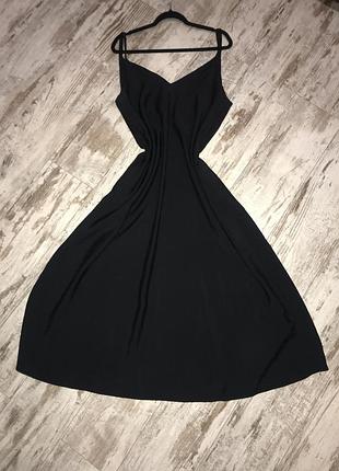 Сукня чорна широка з кишенями