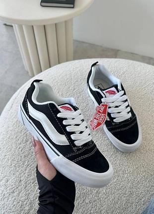 🌺женские кроссовки vans knu skool black white/комфорт и стиль каждый день!