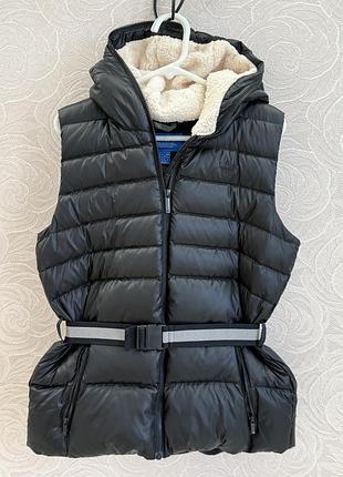 Жилетка пухова adidas original на s-m натуральний пух /перо