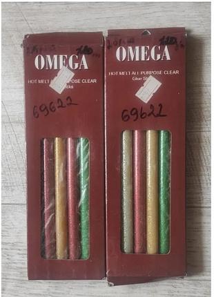 Распродажа клей клей пистолета omega цветной 11 мм 6 шт/уп.