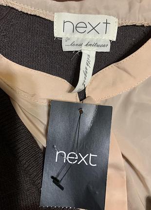 Тонкий теплый джемпер со вставкой под блузку next 3