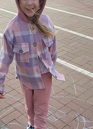 Рубашка в клетку на девочку.