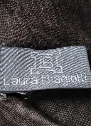 Laura biagiotti, брендовий палантин, капучіно+бордо4 фото