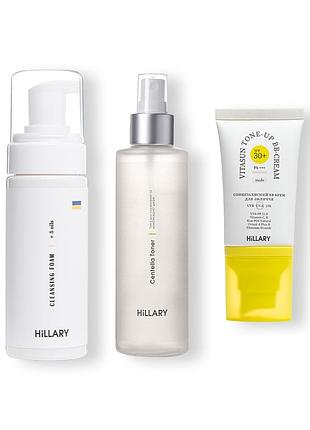 Сонцезахисний bb-крем spf30+ nude + очищувальний набір за нормальною шкірою