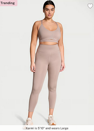 Леггинсы vsx essential high-rise pocket legging с карманами bare taupe
