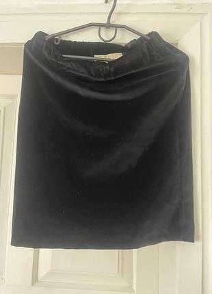Вінтажна велюрова  спідниця р.s-m donna