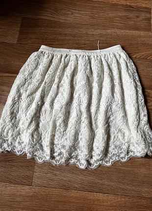 Спідниця мережевна біла