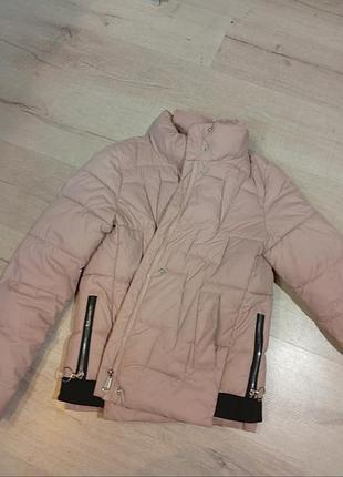 Куртка осенняя деми цвет пудра
