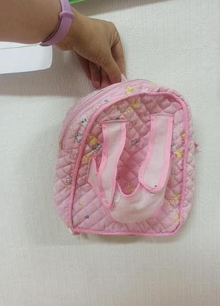 Рюкзачок для девочки с кармашком для куклы