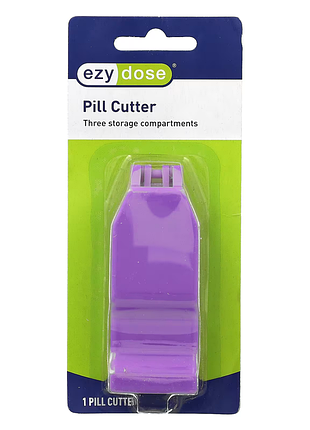 Ezy dose, фиолетовый нарезник для таблеток с тремя отделениями для хранения 1 шт