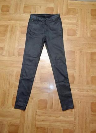 Женские "кожаные" джинсы - джеггинсы d&d стрейч-кожа в идеале высокая посадка