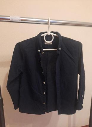 Рубашка рубашка zara 9 лет 134 135 navy цвет неви темно синяя