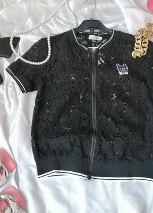 Прозрачная футболка на замотке кардиган лето