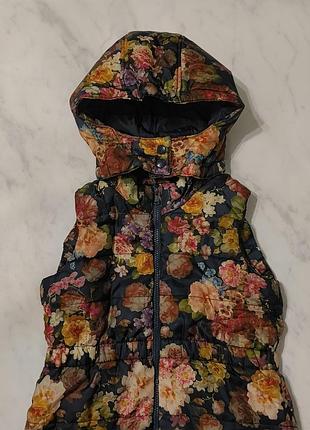 Жилетка на флисе h&amp;m цветочный принт 6