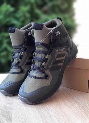 Adidas terrex swift r3 gtx high високі хакі з чорним