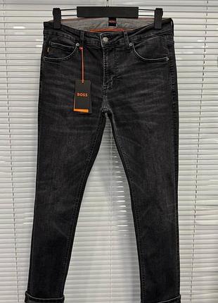 Джинсы босс серо-черные