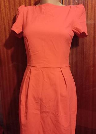Коралловое платье xs