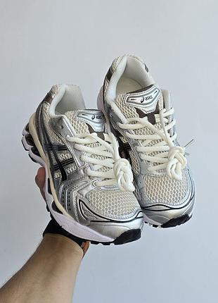 Asics gel-kayano14 • beige black silve