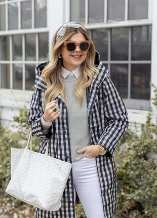 Куртка -дождевик в клетку с капюшоном от известного бренда ridge&amp;co