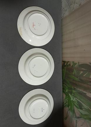 Детские фарфоровые тарелочки с ежиком из ссср цена за 3 штуки