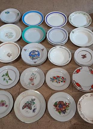 Детские фарфоровые тарелочки с ежиком из ссср цена за 3 штуки