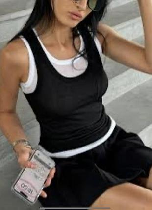 Трендовый топ ( дві майки) від люксового бренду dsquared2, оригінал