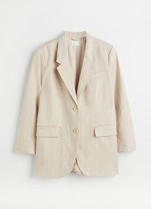 Льняний піджак оверсайз h&m👌