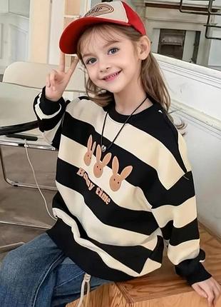 Полосатый свитшот для девочек