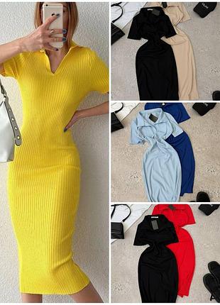 Акція❣️ плаття поло сукня рубчик мустанг ❣️ топ ціна та якість