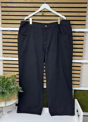 Чорні прямі джинси широкі