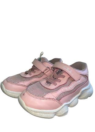 Рожеві кросівки для дівчинки weestep 26 розмір
