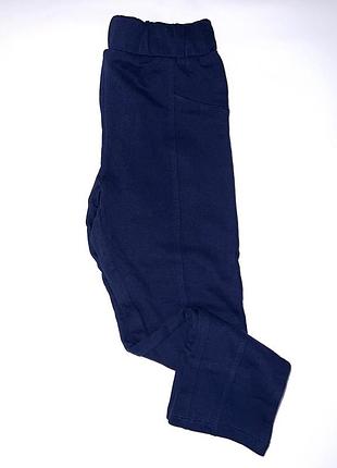 Спортивные штаны прямого кроя для мальчика. цвет - синий размер: 5-6 лет