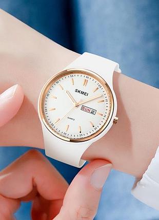 Купить женские кварцевые часы белого цвета skmei 1747wt white